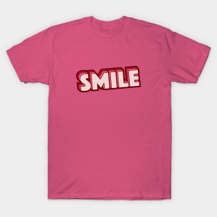 Retro Smile Word Art with Stripes T-Shirt